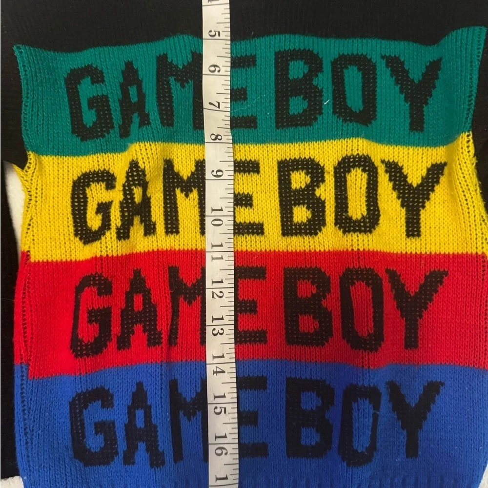 Vintage 90s Game Boy Colorblock Knit Sweater Kids Hot Cashews Retro Gaming 4/5